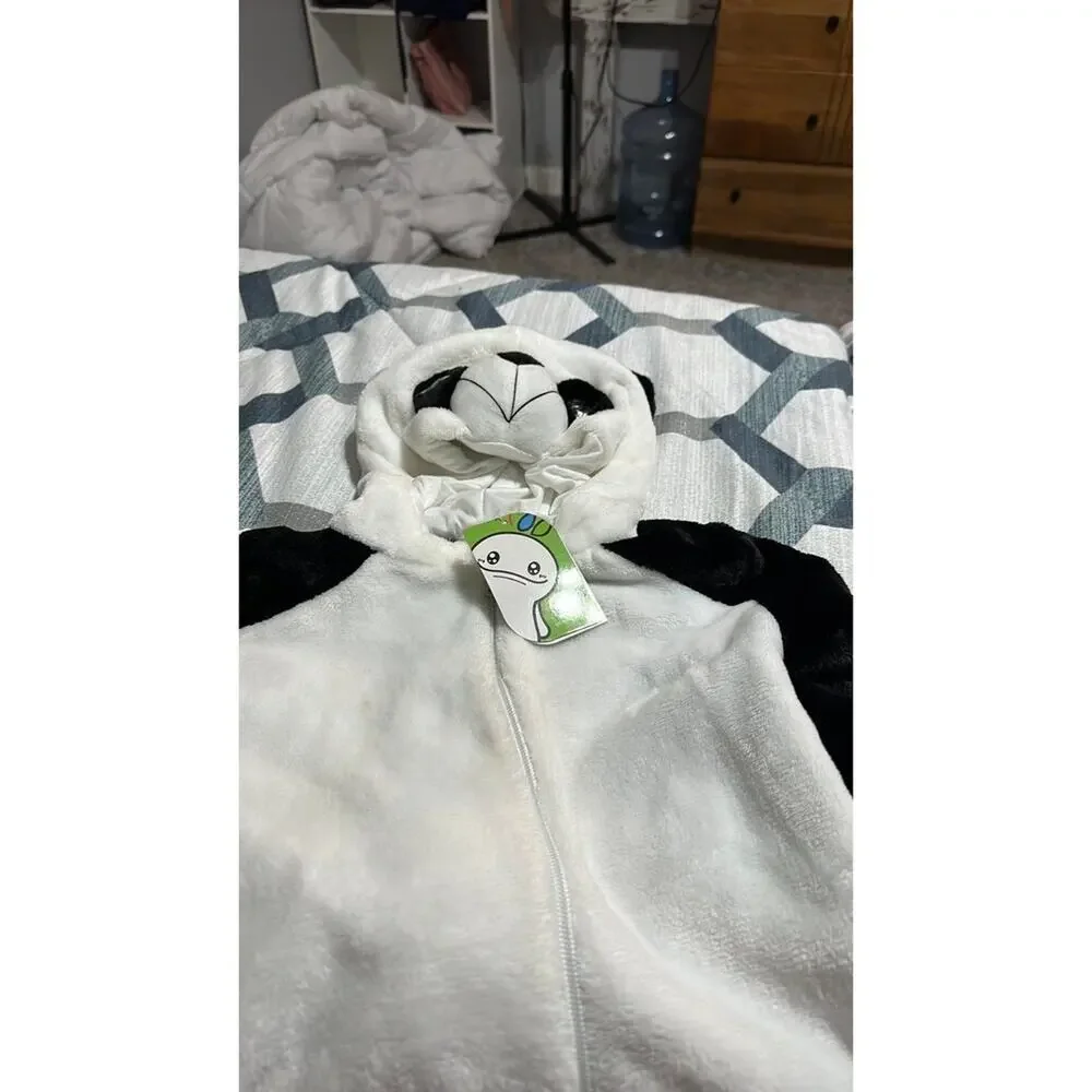 Baby Animal Costume Hooded Romper Jumpsuit Size 18-24 mo Black White (463)